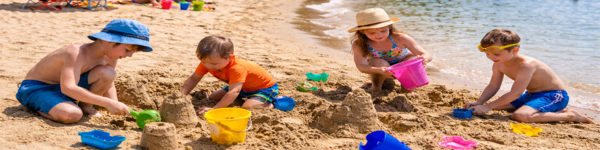 kids playing on beach